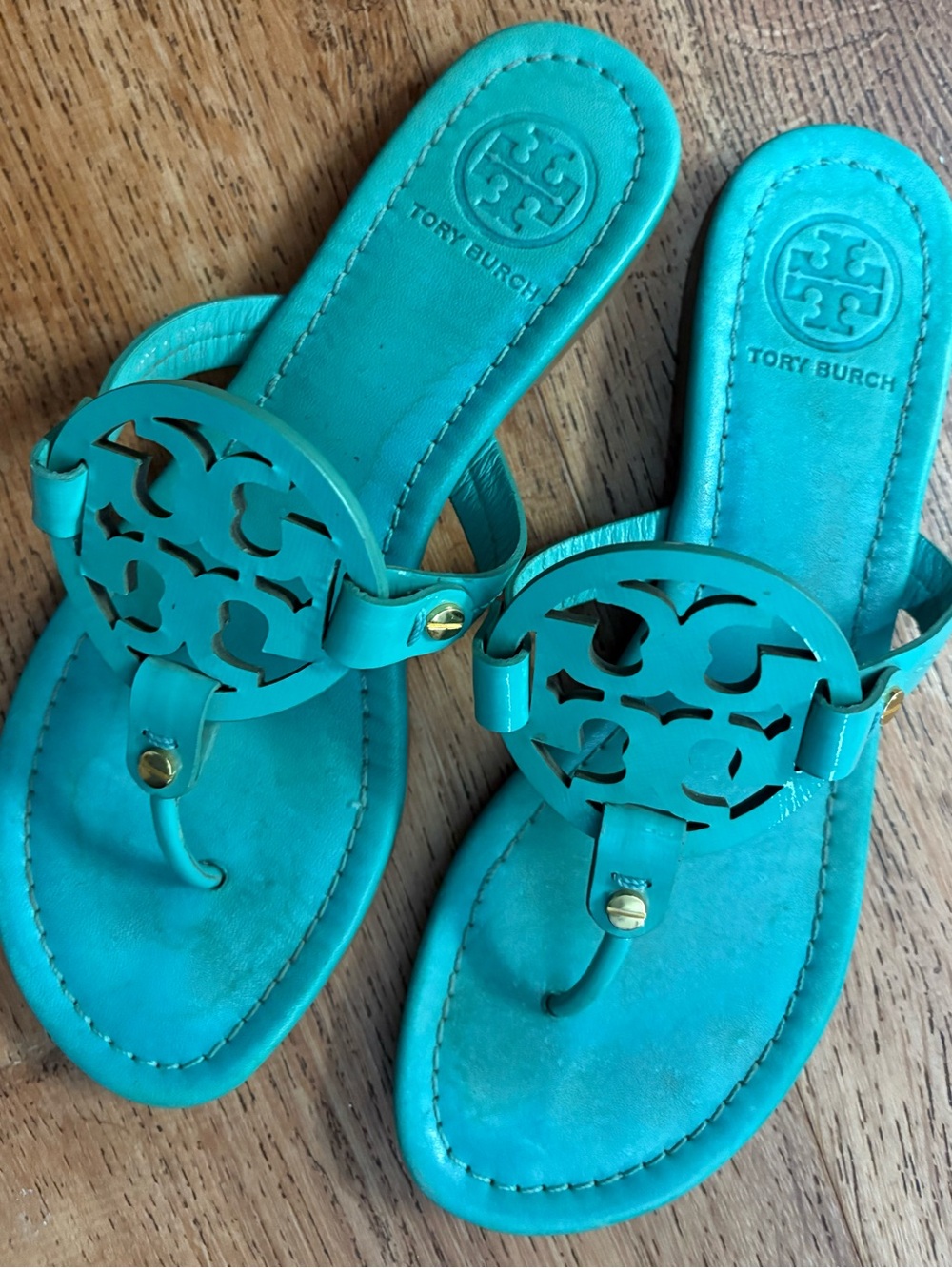 Tory Burch Turquoise Miller Sandals